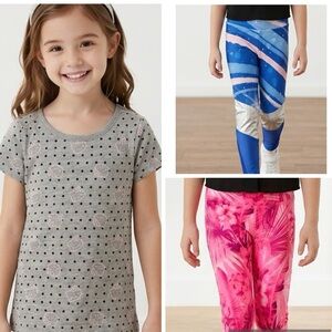 NWT Disney Hello Kitty Girls Short Sleeve Tee Shirt & 2 Pair Leggings - Size 4